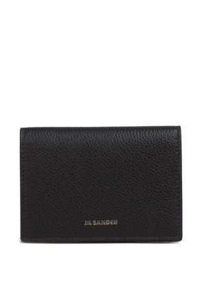 Jil Sander logo-print calfskin card holder - Black