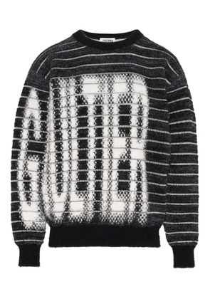 Jean Paul Gaultier striped jacquard crew-neck sweater - Black