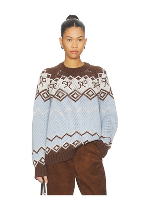 SIEDRES Celeste Sweater in Baby blue, Brown. Size L. Also in M, S.