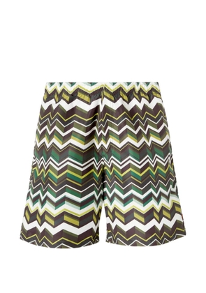 Missoni zigzag-pattern swim shorts - Green