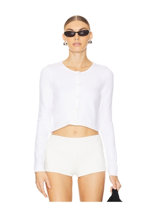WeWoreWhat Cropped Cardigan in White. Size M. Also in L, S, XS.