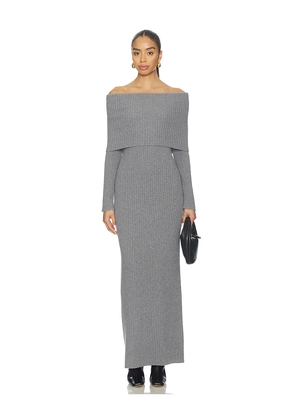 Theory Over The Shoulder Rib Dress in Grey. Size L. Also in M, S, XS.