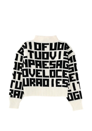 MSGM cropped long-sleeve sweater - Neutrals