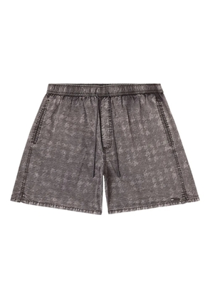 Diesel drawstring denim-effect swim shorts - Grey