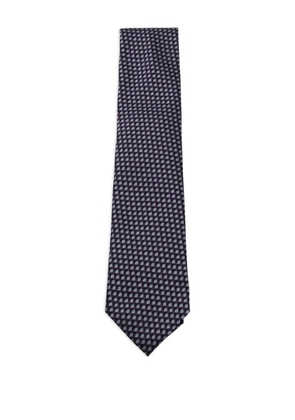 Zegna geometric-pattern tie - Purple