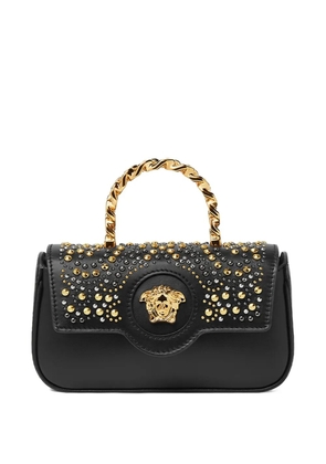 Versace mini La Medusa crystal-embellished tote bag - Black