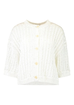 Brunello Cucinelli button cable-knit cardigan - White