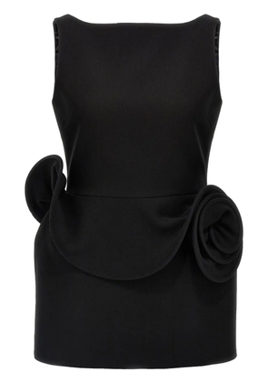 Magda Butrym floral-appliqué sheath mini dress - Black