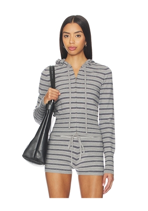 superdown Kieryn Knit Zip Up in Grey. Size L. Also in M, S, XS.