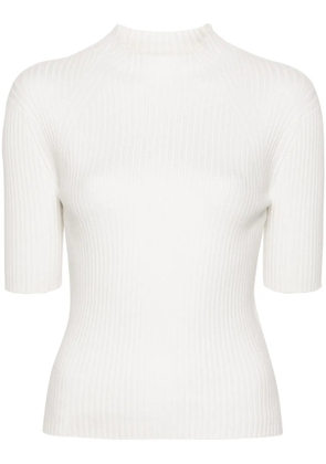 Maje ribbed-knit top - White