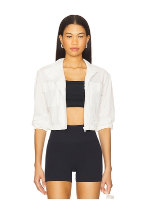 WellBeing + BeingWell Aspyn Cropped Jacket in White. Size L. Also in M, S, XL, XS, XXS.