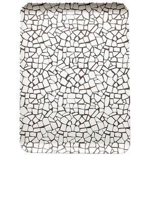 Xenia Taler Crackle Brown Large Tray in Brown.