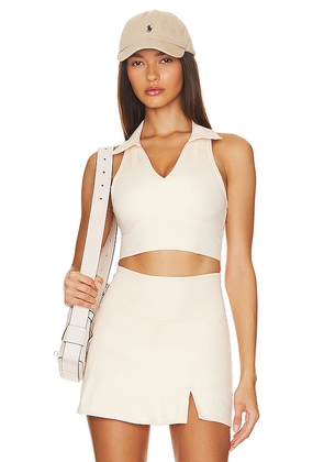 WellBeing + BeingWell Movewell Frankie Cropped Tank in Ivory. Size L. Also in M, XL, XS.