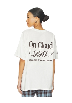 The Mayfair Group On Cloud Nine Oversized Tee in White. Size M/L. Also in S/M.