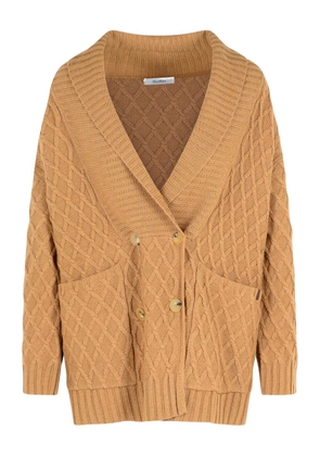 Max Mara double-breasted camel-yarn cardigan - Brown