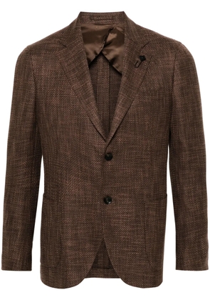 Lardini notched-lapels single-breasted blazer - Brown