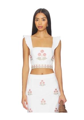 Rosewater House Yalda Bustier in White. Size M/L. Also in XS/S.