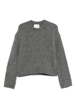 Closed round-neck sweater - Grey