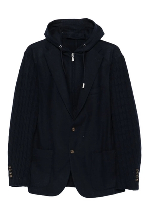 Eleventy hooded single-breasted blazer - Blue