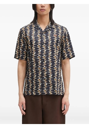 Fred Perry camp-collar patterned shirt - Blue