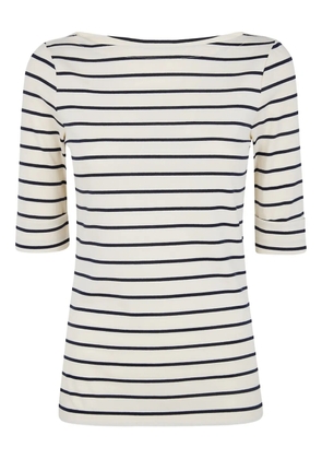 Lauren Ralph Lauren striped boat neck T-shirt - Neutrals