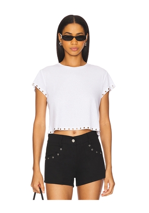 With Jean Deni Tee in White. Size L. Also in M, S, XL, XS.