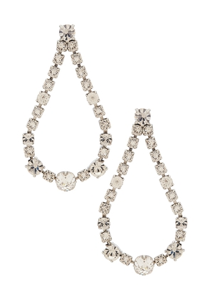 SHASHI Penelope Earring in Metallic Silver.