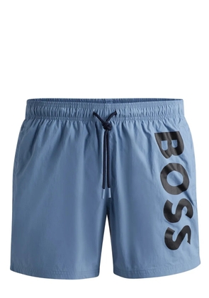 BOSS logo-print swim shorts - Blue