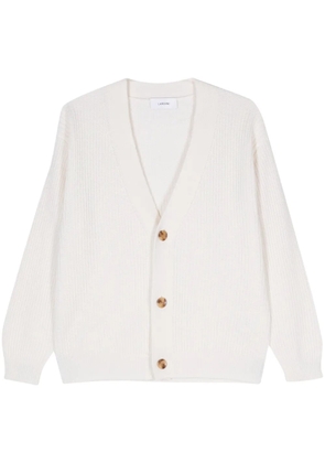 Lardini ribbed-knit cardigan - Neutrals