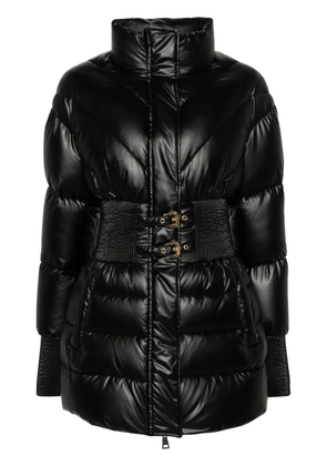Versace Jeans Couture Baroque-buckle padded jacket - Black