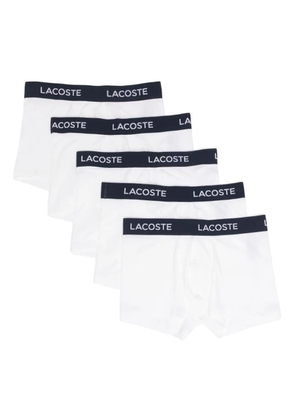 Lacoste 5-Pack Stretch Cotton Trunks - White