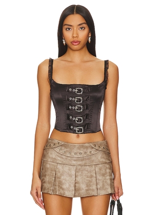 Zemeta Lock Me Up Corset in Black. Size S. Also in XS.