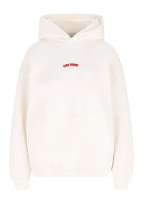 Giada Benincasa ciao amore embroidered hoodie - White