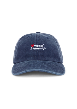 Friday Feelin Merci Beaucoup Dad Cap in Blue.