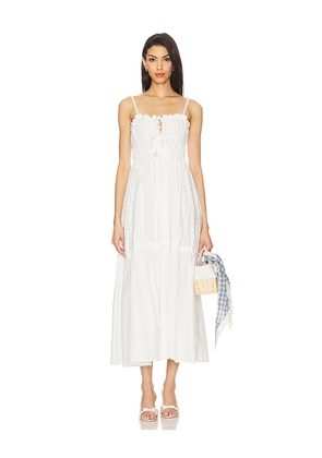 Yuhan Wang Floral Embroidered Dress in White. Size L. Also in M.