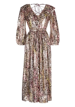 Hayley Menzies abstract-pattern print V-neck dress - Multicolour