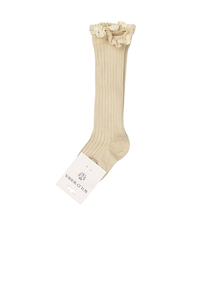 Wild Wawa Knee High Socks in Taupe. Size 12-24M. Also in 2-5Y.