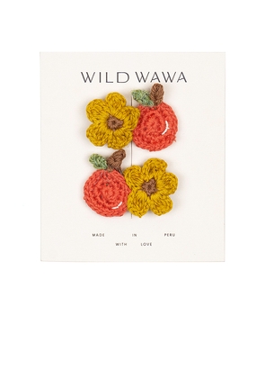 Wild Wawa Crochet Clip Set in Yellow.