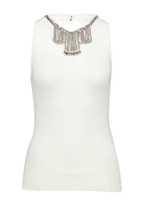 Rabanne embellished sleeveless tank top - Neutrals