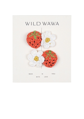 Wild Wawa Crochet Clip Set in Pink.