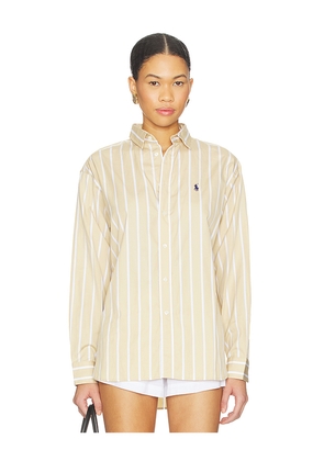 Polo Ralph Lauren Long Sleeve Shirt in Tan. Size L. Also in M, S, XS.