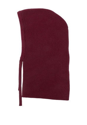 MARSEM ribbed balaclava - Red
