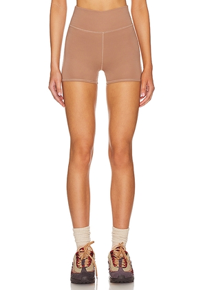WellBeing + BeingWell MoveWell Rio 4 Inch Short in Brown. Size XS. Also in XXS.