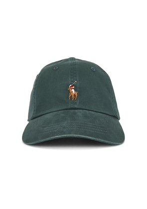 Polo Ralph Lauren Classic Sport Cap With Leather Strap in Dark Green.
