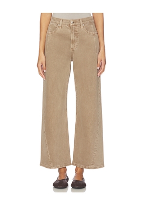 PISTOLA Kyra High Rise Bowed Wide Jeans in Brown. Size 24. Also in 26, 27, 28, 29, 32.