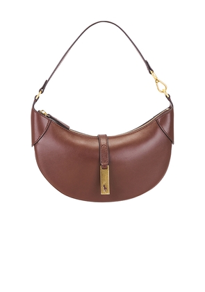 Polo Ralph Lauren Sport Calf Small Shoulder Bag in Brown.
