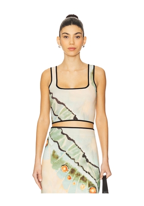 AMUR Kendra Top in Green. Size M. Also in S, XL.