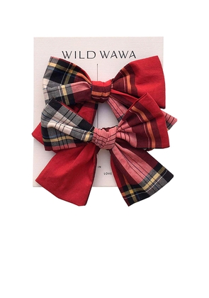 Wild Wawa Clip Set in Red.