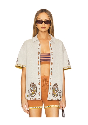 THE UPSIDE Vadella Top in Neutral. Size L. Also in M, S.