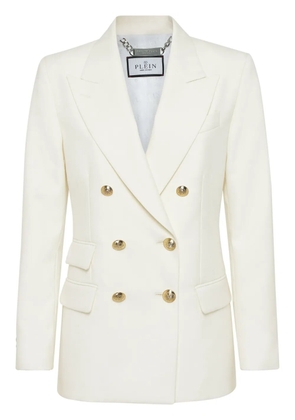 Philipp Plein Marine-fit wool blazer - White